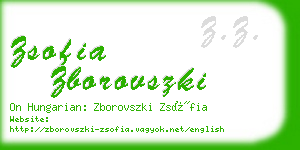 zsofia zborovszki business card